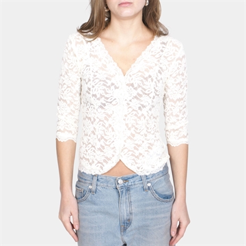 Rosemunde Delicia Lace 3-4 Sleeve Cardigan Ivory